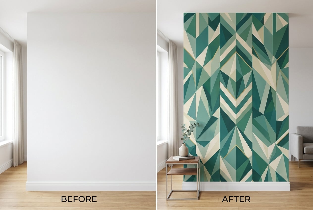 Wallpaper Transformations — renter-friendly apartment service project showcase