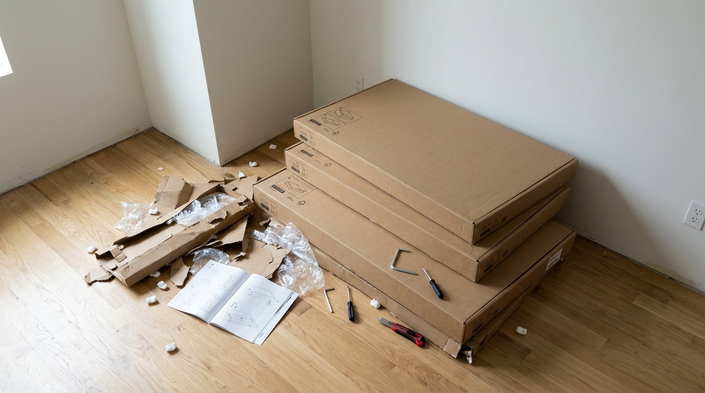 Before: Home Office Furniture Assembly