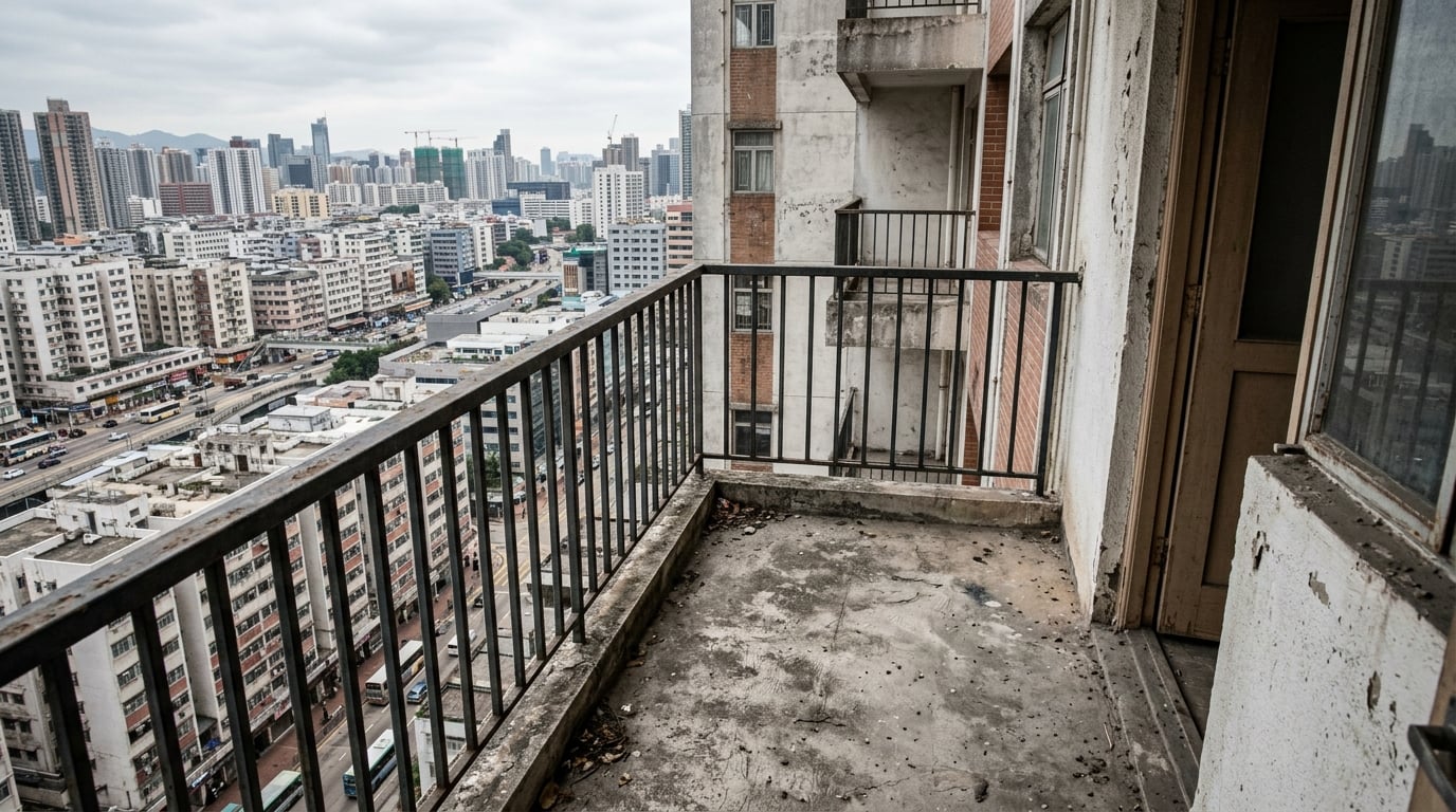 Before: Cozy Balcony Retreat Makeover - untransformed apartment space